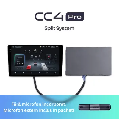 Navigatie Auto Teyes CC4 Pro, 0-DIN Split System, QCM6490 Octa-Core, ADAS, 8GB RAM, 128GB, 9.2 inch, QLED, Touchscreen, CarPlay Wireless, Android Auto, 4G SIM, Bluetooth 5.2, Negru