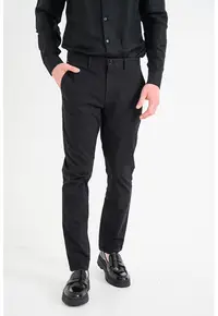 Pantaloni chino drepti Denton - Negru
