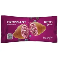 Croissant Keto cu Crema de Fructe de Padure Low-Carb fara Zahar Adaugat 50g