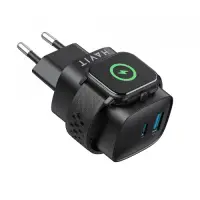 Incarcator retea HAVIT UC132 2in1, 22W, Wireless, 1 x USB-A, 1 x USB-C (Negru)