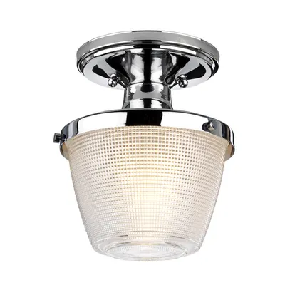 Corp de iluminat decorativ pentru exterior, Dublin 1 Light Semi-Flush Mount – Polished Chrome