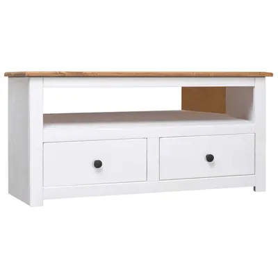 Gossi comoda tv de colt alb 93x49x49 cm lemn masiv pin gama panama