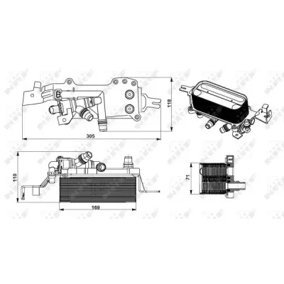 Radiator ulei, ulei motor NRF 31749