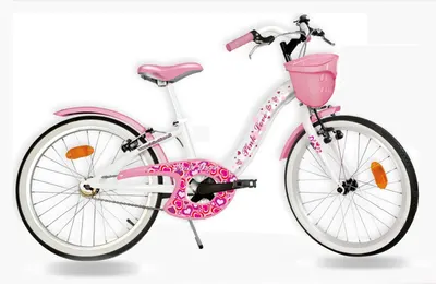 Bicicletă pentru fete SCH Pink Love 20” cu accesorii