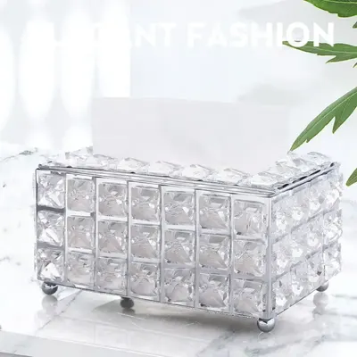 Suport Servetele Cristal Beauty Silver