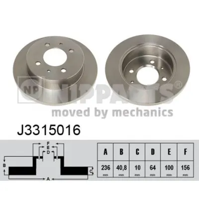 Disc frana NIPPARTS J3315016