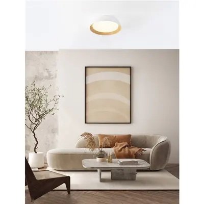Plafoniera SIGI Nisipiu Alb & Lemn colour Aluminiu, Metal & Acrylic Triac Dimabil LED 39W 220-240V 3081Lm 3000K IP20