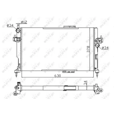 Radiator, racire motor NRF 58282A