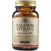 Citrat de calciu cu vitamina D3, 60 tablete, Solgar
