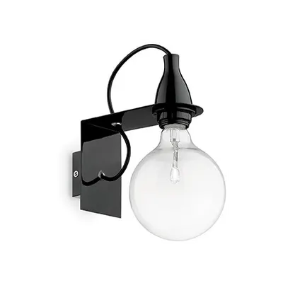 Aplica Minimal, 1 bec, dulie E27, L:120, H:230, Negru