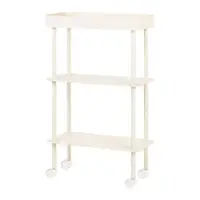 Etajeră pe roți bej din metal 60x97x30 cm Nolle – noo.ma