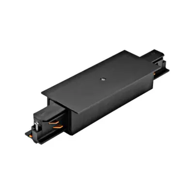 3-phase Power Feed-in recessed black, Plastic