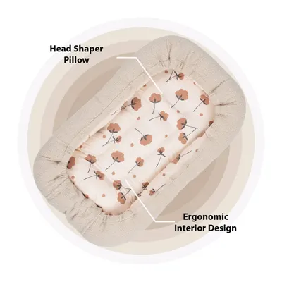 Co-sleeper anti-reflux Teddy Cream SeviBebe