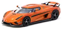 Model de colecție Tarmac Contemporary: Automobile - Koenigsegg Regera, orange metallic/black stripes