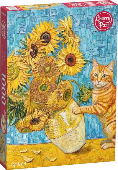 Puzzle Cherry Pazzi din 1000 piese - Pisica și arta