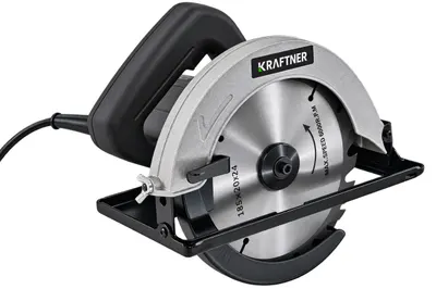 Fierastrau circular 1400W, 5300rot/min, disc 185mm, taiere 65mm la 90°, reglaj unghi 45°, sina de ghidare, KRAFTNER KF-1805