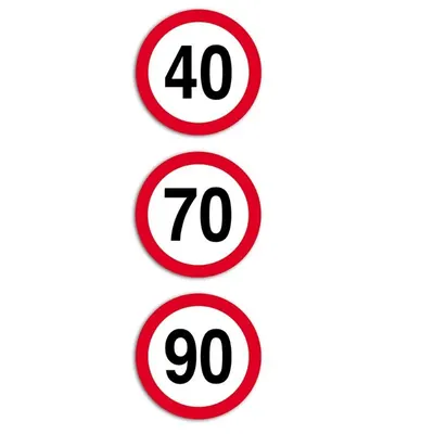Autocolant Limita Viteza 40km Film Reflectorizant Clasa I Hico