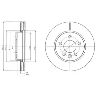 Disc frana DELPHI BG4343C