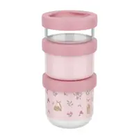 Cutii de gustări pentru copii roz-deschis 3 buc. din plastic Fairy Garden by Little Dutch – Mepal