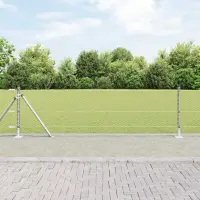 vidaXL Gard hexagonal cu bază din beton 100 x 0,6 m Oțel Galvanizat