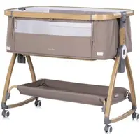 Patut co-sleeper Chipolino Charisma cu laterala culisanta latte wood