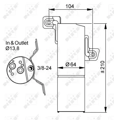 Filtru uscator AC Mercedes Clasa S (C216), S (W221) 2.2D-6.2 intre 2005-2013