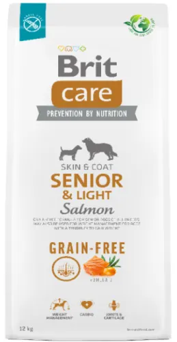 Brit Care Dog Grain-Free Senior &amp; Light Somon - 3-kg
