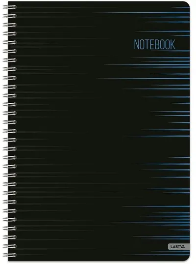 Caiet de notite Lastva Dark - A5, 100 de coli, linii largi, spirala, asortiment