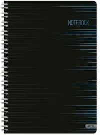 Caiet de notite Lastva Dark - A5, 100 de coli, linii largi, spirala, asortiment