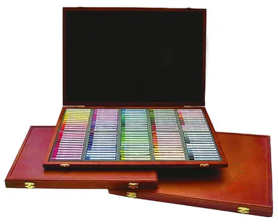 Pasteluri uscate Mungyo MPL - 72 de bucăți, în cutie de lemn