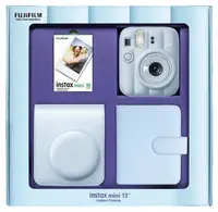 Aparat foto instant Fujifilm Instax - Mini 13, Frost Blue Bundle Box