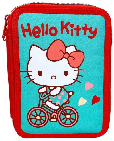 Penar cu rechizite GIM - Hello Kitty, Sweetheart, 2 fermoare