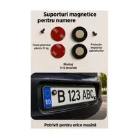 Suport numar auto magnetic fara gaurire montaj rapid Cod: FS-15423