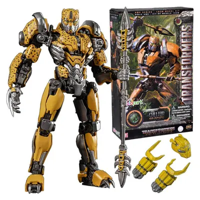 Figurina copii, Hasbro, Transformers, Va permite sa asamblati in detaliu, PVC, ABS si PA66, Inaltime 18 cm, 8 ani+, Decepticons Cheetor