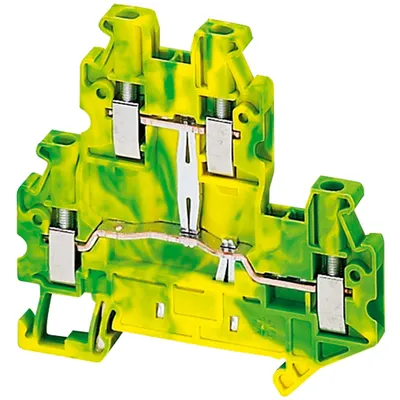 Bloc Terminal Cu Impamantare Linergy4Mm² 1Nivel 2X2 Conex. Cu ArcVerde-Galben