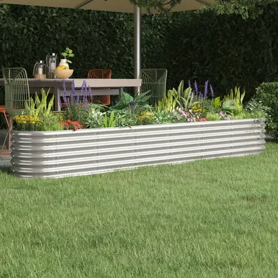 vidaXL Strat înălțat grădină 260x40x36 cm oțel galvanizat