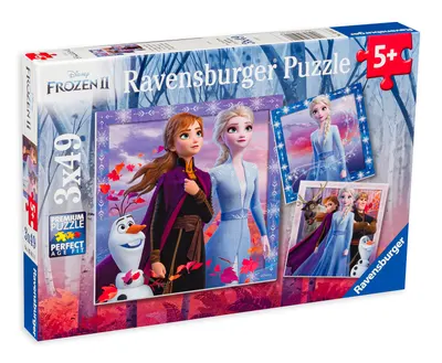 Puzzle Ravensburger din 3 х 49 piese - Frozen 2