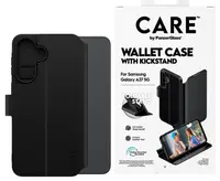 Husă CARE – Wallet Case cu Kickstand, Galaxy A37, negru