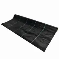 Folie antiburuieni/mulcire din polipropilena, MESTERINO PP10002100, 2 m X 100 m, densitate 100g/mp culoare neagra cu dungi, protectie UV