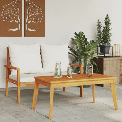 vidaXL Set de grădină cu pernă, lemn masiv de acacia