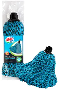 Mop de podea din microfibră Magic Clean - Premium, Blue Power
