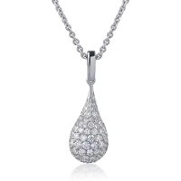 Lant cu pandantiv din aur alb cu diamante de 1.51ct