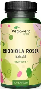 Rhodiola Rosea Extrakt, 200 mg, 120 capsule, Vegavero