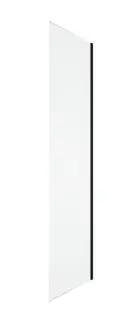 Perete dus 80x200 cm, negru mat, grosime sticla 8 mm, tratament anticalcar, Ronal Oriana