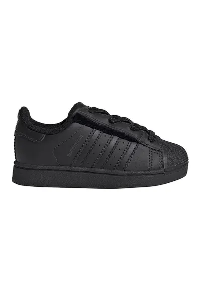 Pantofi sport Superstar II de piele - Negru/Gri antracit