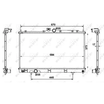 Radiator, racire motor NRF 53779