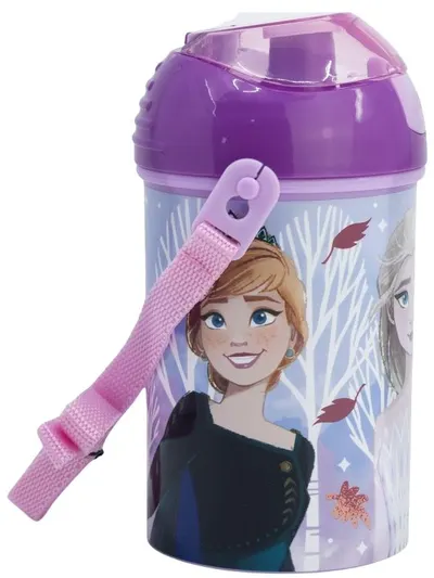 Sticlă cu pai Stor Frozen - Autum Leaves, 450 ml