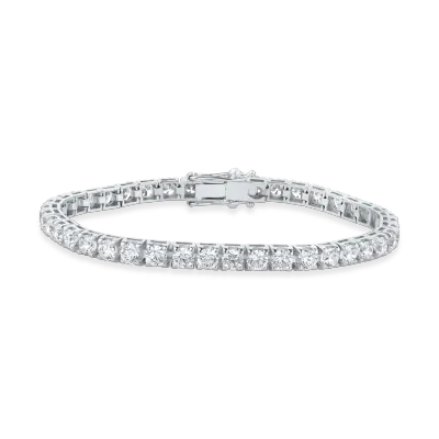 Bratara tennis din aur alb cu diamante de 7.37ct