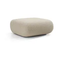 Puf crem cu tapițerie din chenille Neo – Micadoni