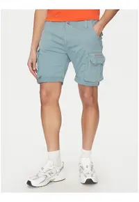 Pantaloni scurti barbati - bumbac - Alb/Gri/Albastru